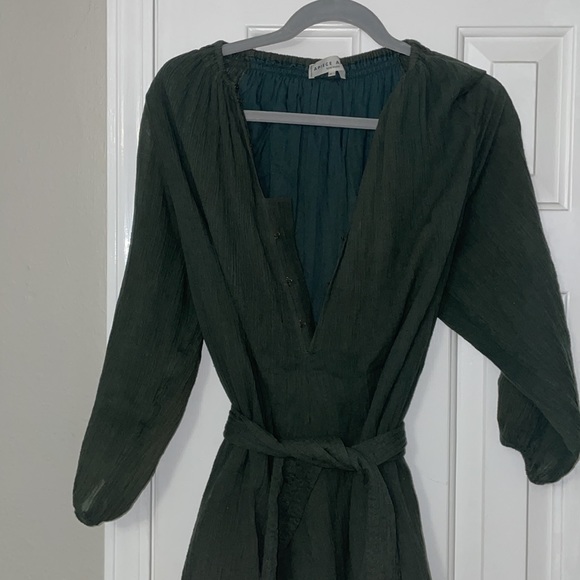 Apiece apart olive romper. Excellent quality. Perfect condition. Linen romper. - Picture 3 of 4